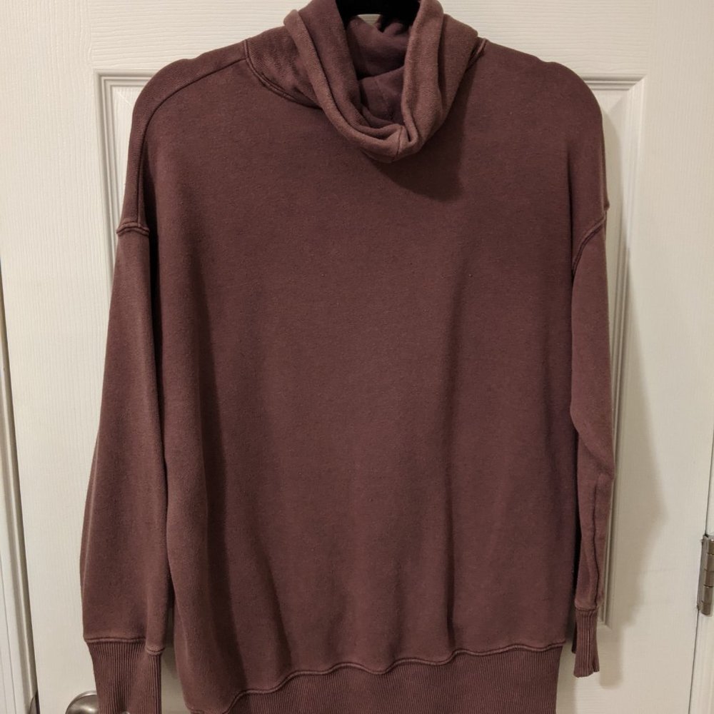 Aerie Fleece Turtleneck - Brown